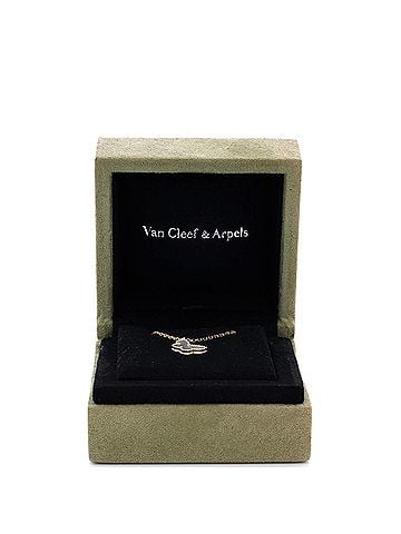 Van Cleef & Arpels Sweet Alhambra Butterfly Pendant Necklace 18K Yellow Gold and Mother of Pearl (view 2)