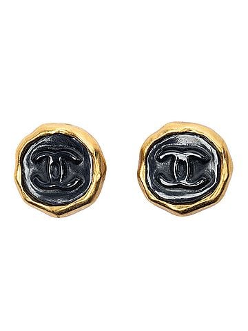Chanel CC Enamel Clip On Earrings (view 1)