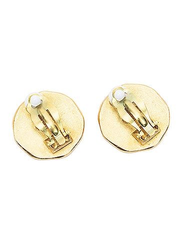 Chanel CC Enamel Clip On Earrings (view 2)