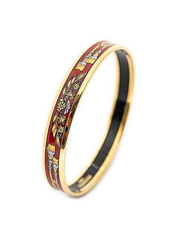 Hermes Leather Goods Enamel Bangle PM (view 1)
