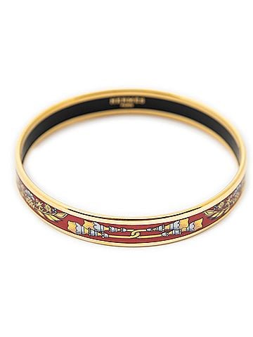 Hermes Leather Goods Enamel Bangle PM (view 2)
