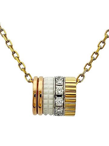 Boucheron Boucheron Quatre Whites Necklace, 18K Yellow Gold Diamond Necklace for Women (view 1)