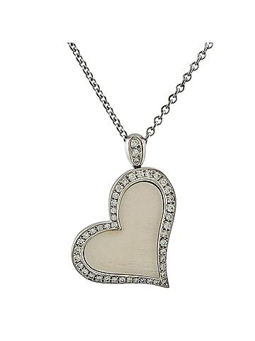 Piaget Piaget Limelight Necklace, 18K White Gold, Diamond, Shell, Women's, Heart (view 1)