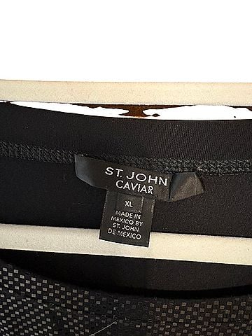 St. John Caviar blouse Long Sleeve Blouse (view 2)