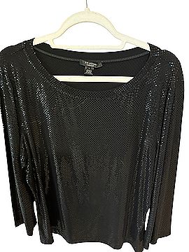 St. John Caviar blouse Long Sleeve Blouse (view 1)
