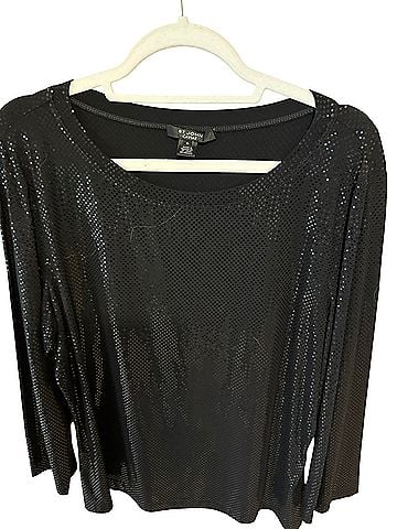 St. John Caviar blouse Long Sleeve Blouse (view 1)