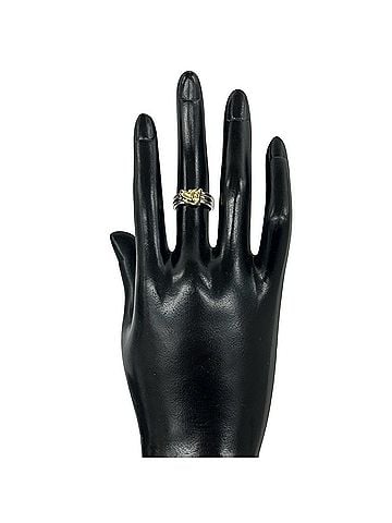 Tiffany & Co. TIFFANY&amp;Co. Tiffany Grooved Signature Ring, Sterling Silver 925, 18K 750YG, Accessory, 084-2 (view 2)