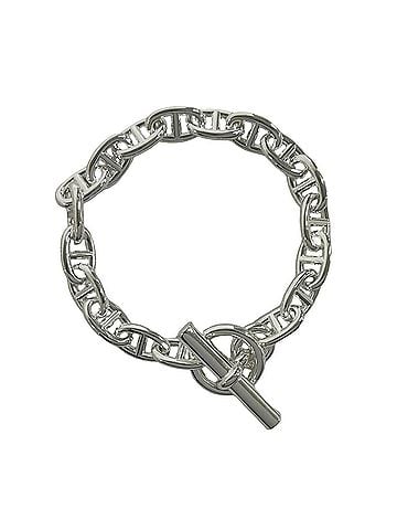 Hermès HERMES Chaine d'Ancre MM 18-link bracelet, sterling silver 925 chain bangle accessory for men, silver, 33206 (view 1)
