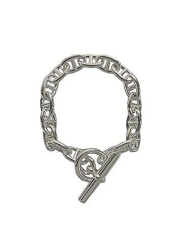 Hermès HERMES Chaine d'Ancre MM 17-link bracelet, sterling silver 925 chain bangle accessory for men, silver, item number 33100 (view 1)