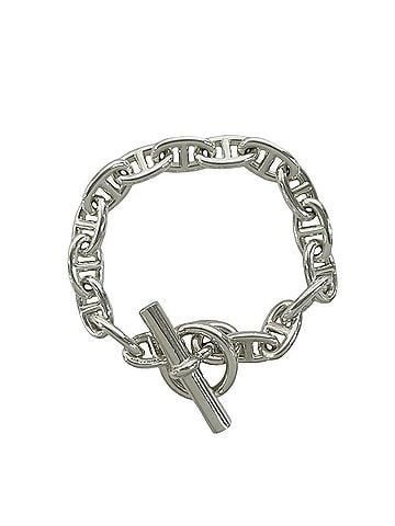 Hermès HERMES Chaine d'Ancre MM 16-link bracelet, sterling silver 925 chain bangle accessory, silver, 32323 (view 1)