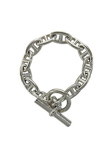 Hermès HERMES Chaine d'Ancre GM 13-link bracelet, sterling silver 925 chain bangle accessory for men, silver, item number 25452 (view 1)