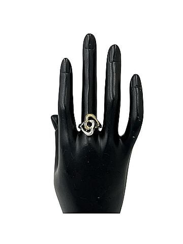 Tiffany & Co. TIFFANY&amp;Co. Tiffany Double Heart Combination Ring, Sterling Silver 925 &amp; 18K 750YG, Accessory, Silver, Item Number 17701 (view 2)