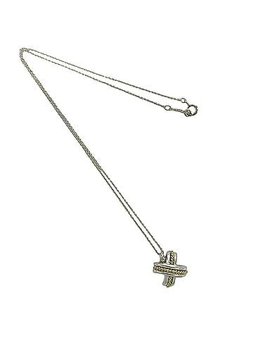 Tiffany & Co. TIFFANY&amp;Co. Tiffany Signature Cross Necklace, Sterling Silver 925, 18K 750YG Pendant, Accessory, Silver, ¥29,880 (view 1)