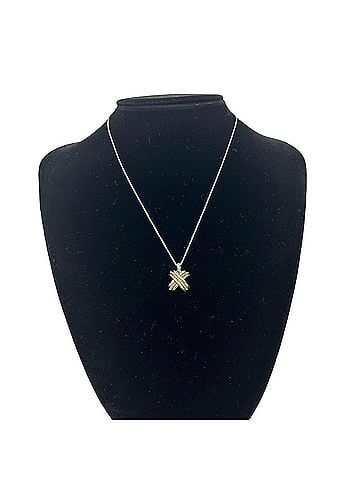 Tiffany & Co. TIFFANY&amp;Co. Tiffany Signature Cross Necklace, Sterling Silver 925, 18K 750YG Pendant, Accessory, Silver, ¥29,880 (view 2)