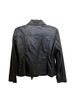 Chico's 100% Polyurethane 67% Polyester 28% Rayon 5% Nylon 100% Spandex Black Leather Jacket Size 1 - photo 2