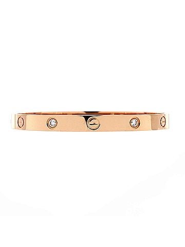 Cartier Love 4 Diamond Bracelet 18K Rose Gold with Diamonds (view 1)