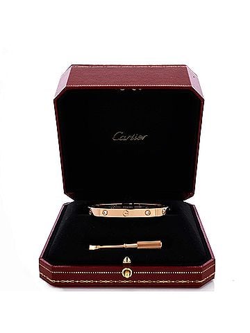 Cartier Love 4 Diamond Bracelet 18K Rose Gold with Diamonds (view 2)