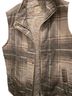Harper Plaid Gray White Pink Vest Size M - photo 2