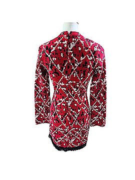 Proenza Schouler Intarsia Abstract Knit Fringe Mini Dress Casual Dress (view 2)