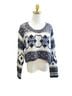 Free People Fair Isle Black White Pullover Sweater Size XS - photo 2