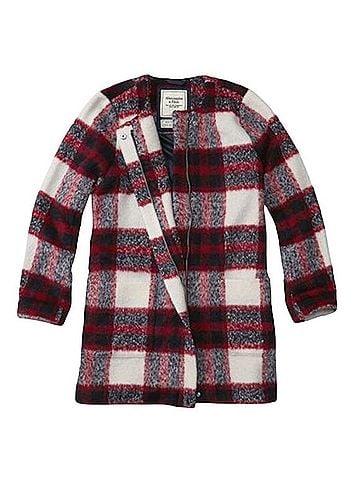 Abercrombie & Fitch Heritage Wool Blend Plaid Coat Coat (view 1)