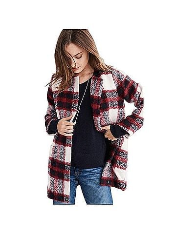 Abercrombie & Fitch Heritage Wool Blend Plaid Coat Coat (view 2)
