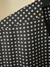 MM. LaFleur 100% Polyester Polka Dots Black White Blouse Size L - photo 5