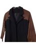 Zero + Maria Cornejo Leather Sleeves Long Wool Blend Coat - photo 5