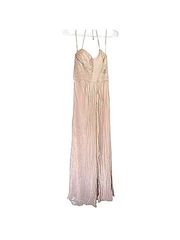 Amsale Silk Crinkle Chiffon Overlay Dress Cocktail Dress (view 1)