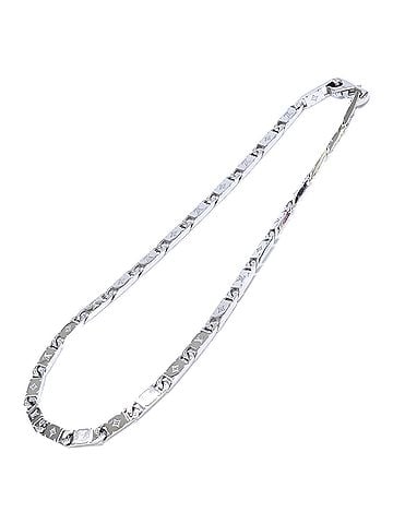 Louis Vuitton LOUIS VUITTON Louis Vuitton 2024 Model M00919 Monogram Tie-Up Necklace Silver Color Men's (view 1)