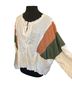 We the Free White Green Brown Blouse Size S - photo 2