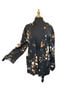 Free People Floral Black Multi Color Jacket Size M - photo 1