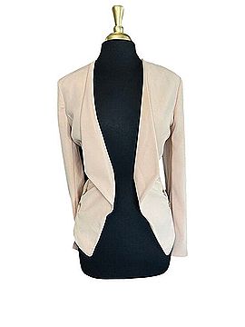 Cache Open Front Draped Jacket Blazer Jacket (view 1)