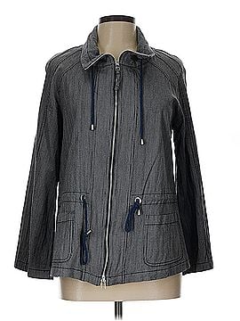 Lafayette 148 New York muted navy/gray stripe parka Lafayette 148 New York Jacket (view 1)
