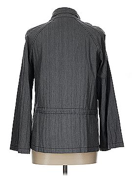 Lafayette 148 New York muted navy/gray stripe parka Lafayette 148 New York Jacket (view 2)