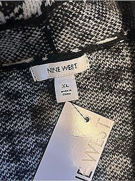 Nine West Houndstooth Open-Front Cardigan Cardigan (view 2)