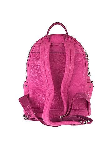 MCM MCM Stark Special Studded Pink Leather Rhinestone Backpack (MMK5SVE73PB001) - Women's (view 2)