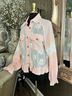 Pol 100% Polyester Print Pink White Jacket Size S - photo 3