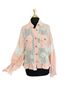 Pol 100% Polyester Print Pink White Jacket Size S - photo 1