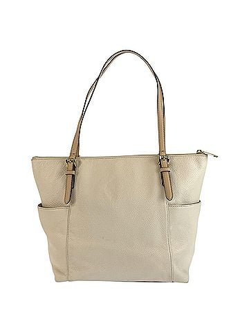 Michael Kors Michael Kors beige leather tote bag/shoulder bag with gold hardware, size 35T2GTTT8L, for women. (view 2)