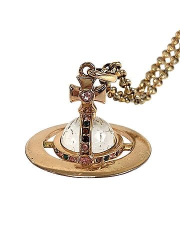 Vivienne Westwood Vivienne Westwood Orb Pink Gold Metal Necklace (Unisex) (view 1)