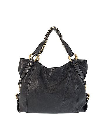 Michael Kors Michael Kors AQ1205 Chain Handle Tote Bag/Shoulder Bag (Black, Gold Hardware, Leather) - 2-Way Style for Women (view 2)