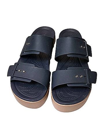 Crocs Brooklyn Mid Wedge Platform Slide Sandals Sandals (view 1)