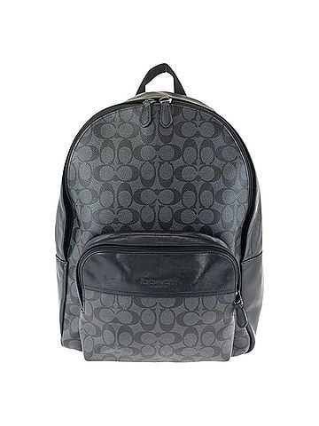 Coach COACH Signature Black Leather Backpack/Daypack (F72483) for Women (view 1)