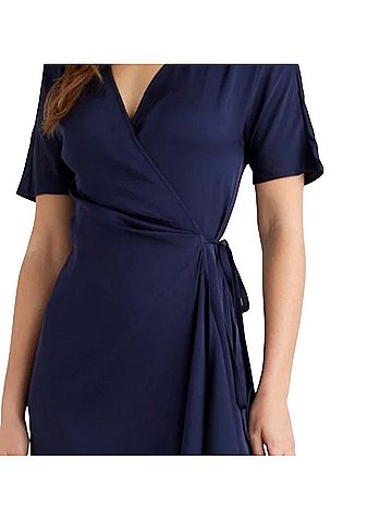 Quince Washable Silk Wrap Tie Dress Casual Dress (view 2)