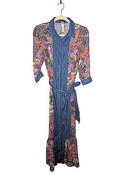 WHY flower/denim Casual Dress (view 1)