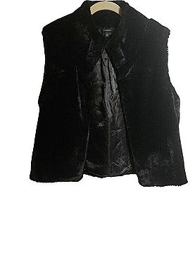Talbots Cropped Faux Fur Vest Vest (view 1)