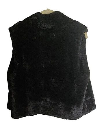 Talbots Cropped Faux Fur Vest Vest (view 2)