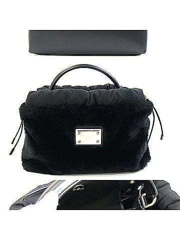 Dolce & Gabbana Dolce &amp; Gabbana handbag BB7339 Black Leather Polyester Fur Shoulder Crossbody Women's DOLCE GABBANA | and D&amp;G Handbag Bag (view 2)