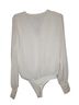 Express 100% Polyester White Pink Ivory Bodysuit Size S - photo 2
